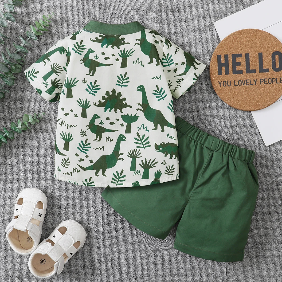 Toddler Boy Dinosaur 2 Pcs Outfit