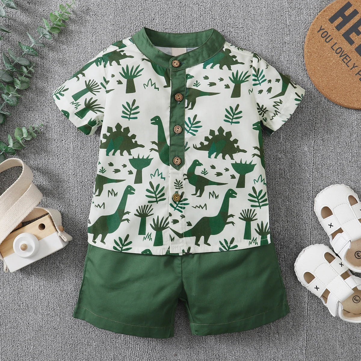 Toddler Boy Dinosaur 2 Pcs Outfit