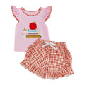 Strawberry Embroidered Flutter Sleeve and Shorts Set