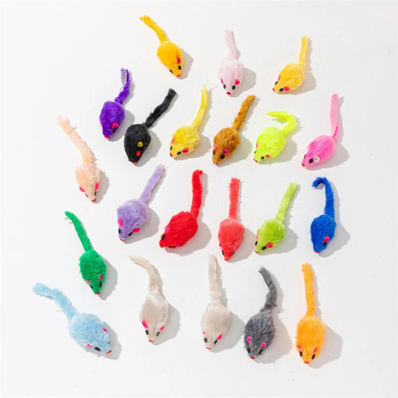 Pet Cat Toys Rabbit Fur False Mouse