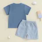 Boys Dinosaur Print T-shirt and Camouflage Shorts Set