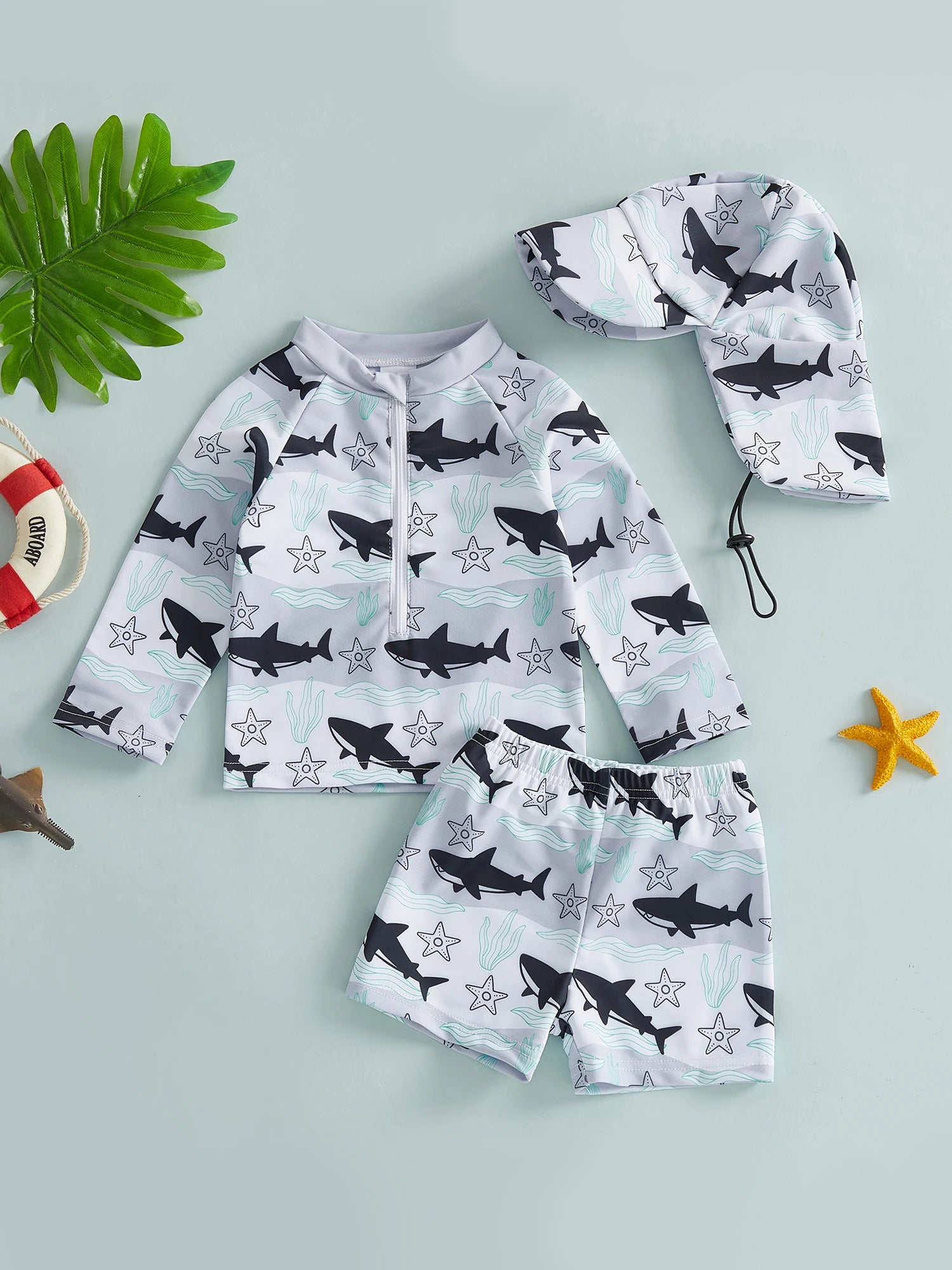 Infant Boy Rash Guard Swimwear Set