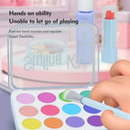 Girls pretend play children's makeup