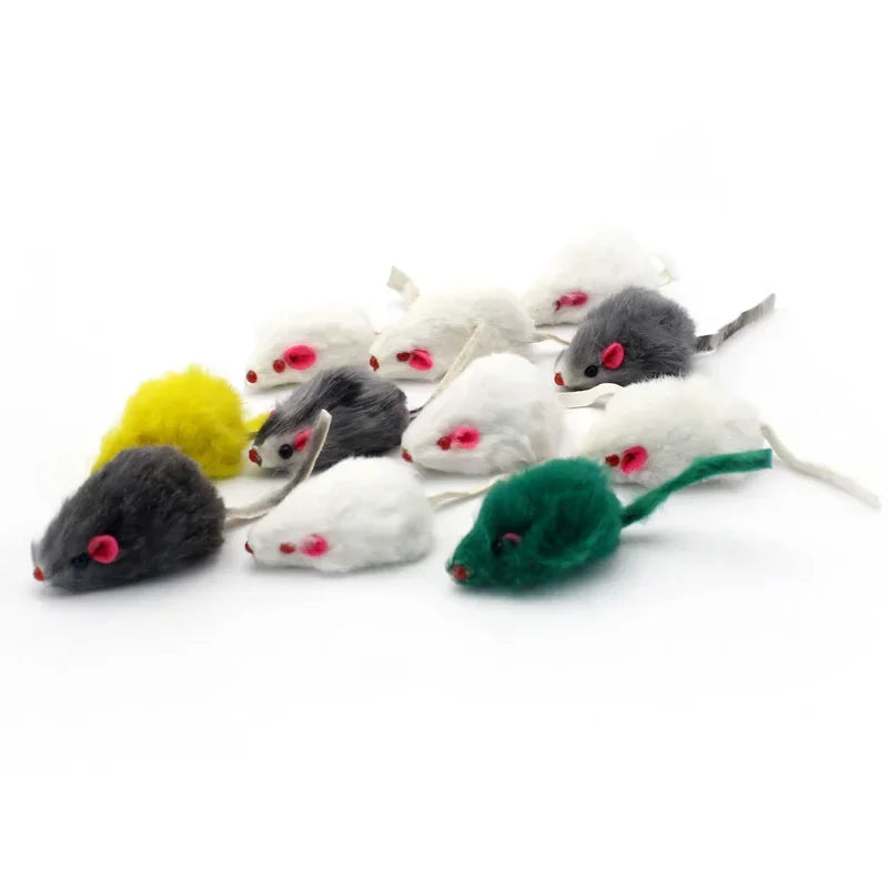 Pet Cat Toys Rabbit Fur False Mouse