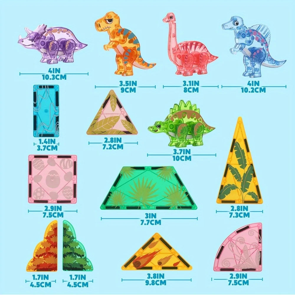 JOYFY 50Pcs Magnetic Building Tiles