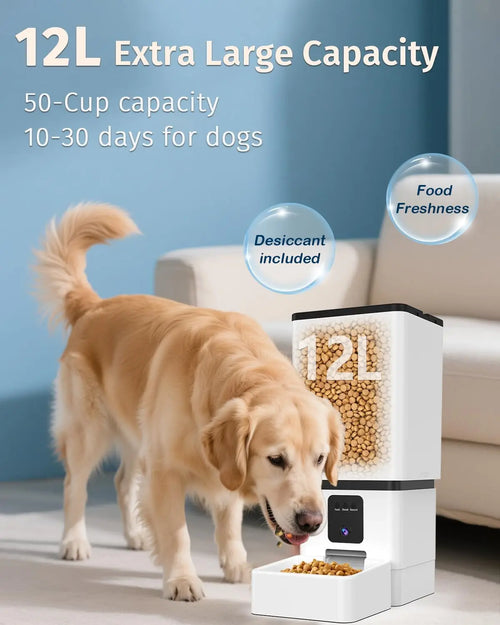 12L Smart Automatic Dog Feeder with Camera