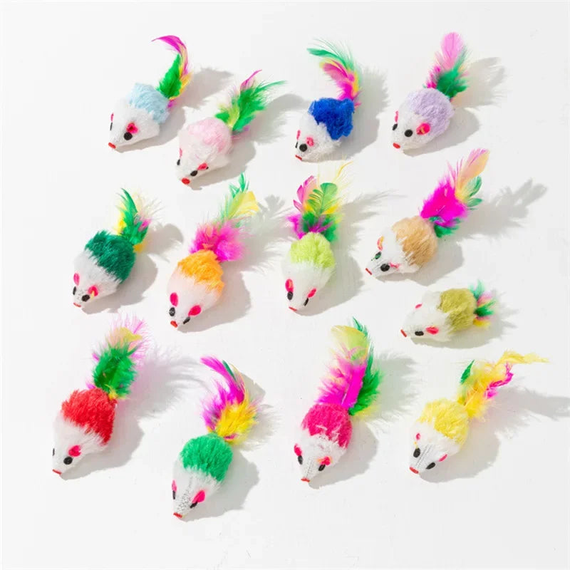 Pet Cat Toys Rabbit Fur False Mouse