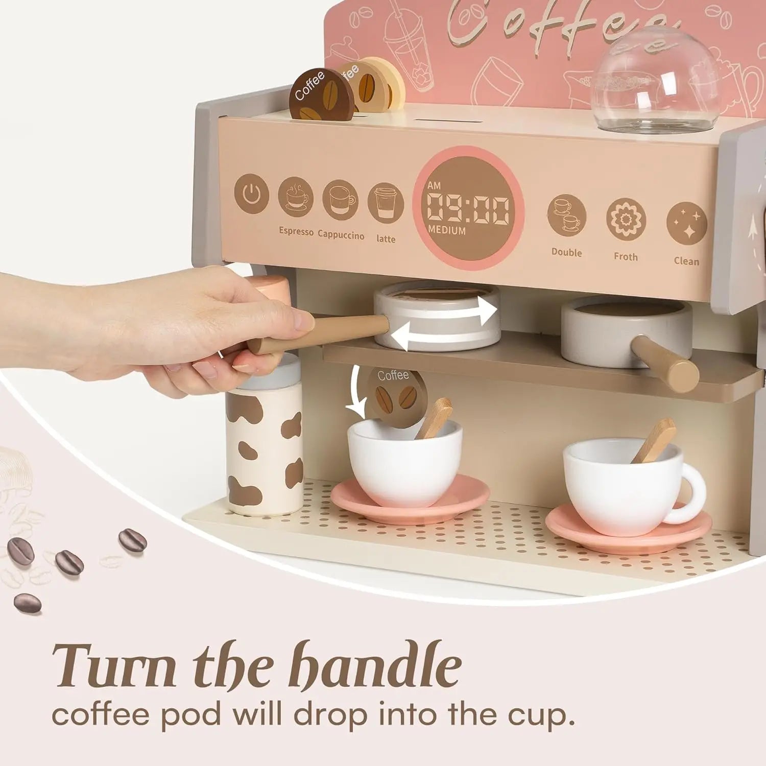Robotime Robud Kids Coffee Maker Wooden Toy