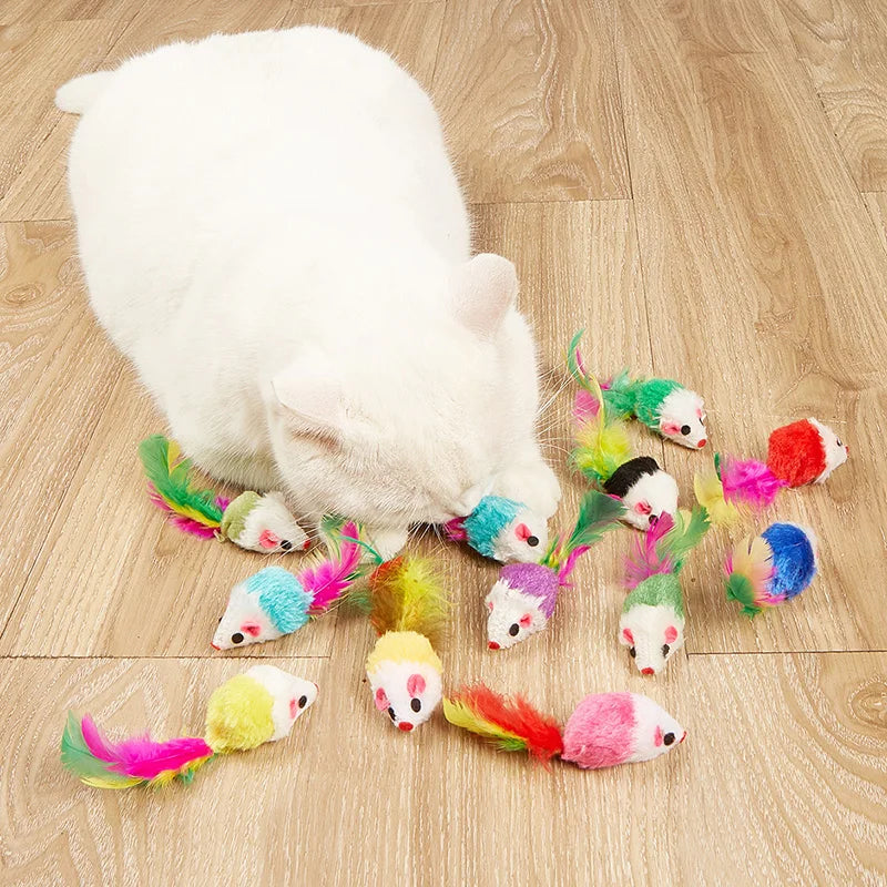 Pet Cat Toys Rabbit Fur False Mouse