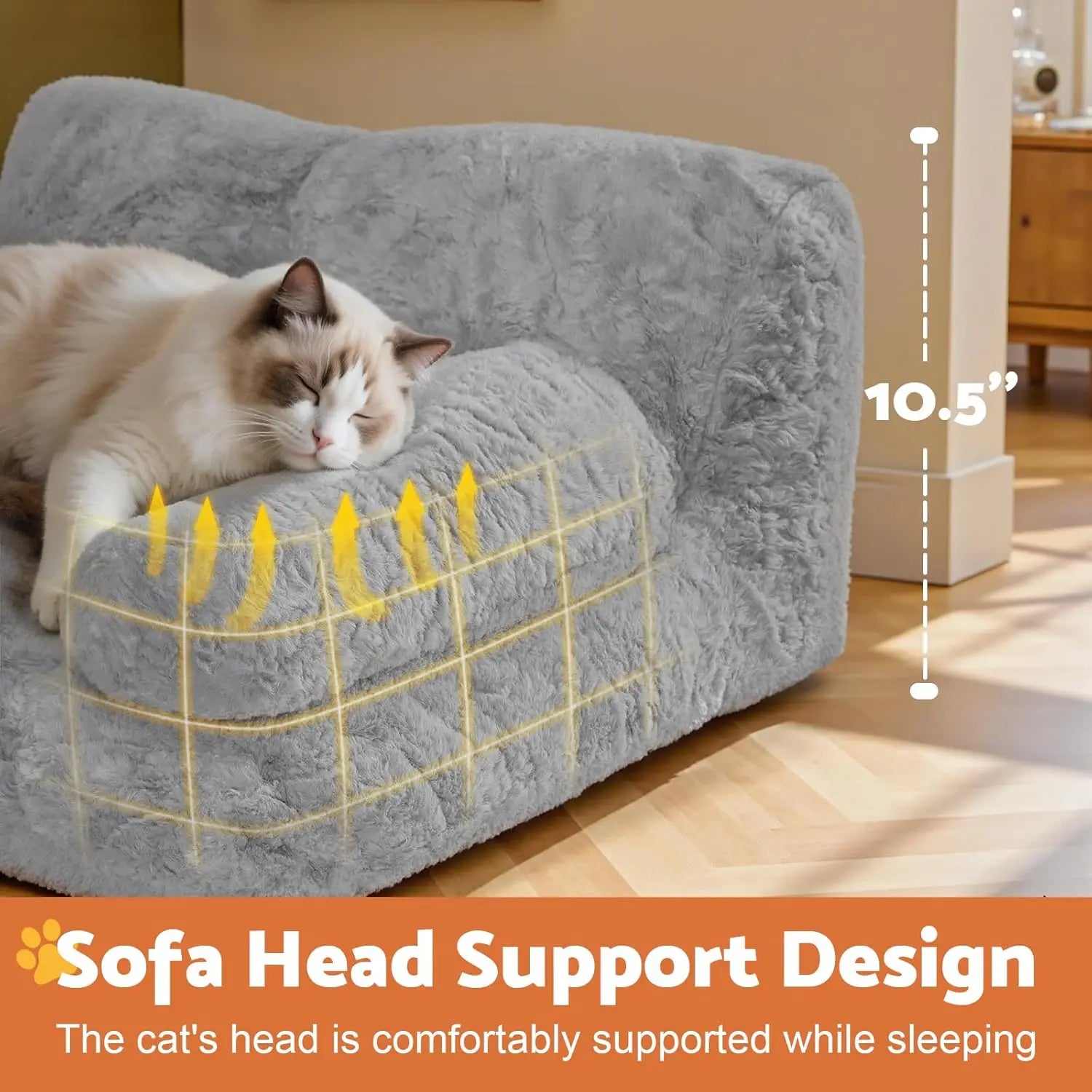 Orthopedic Pet Couch with Bolstered Edges