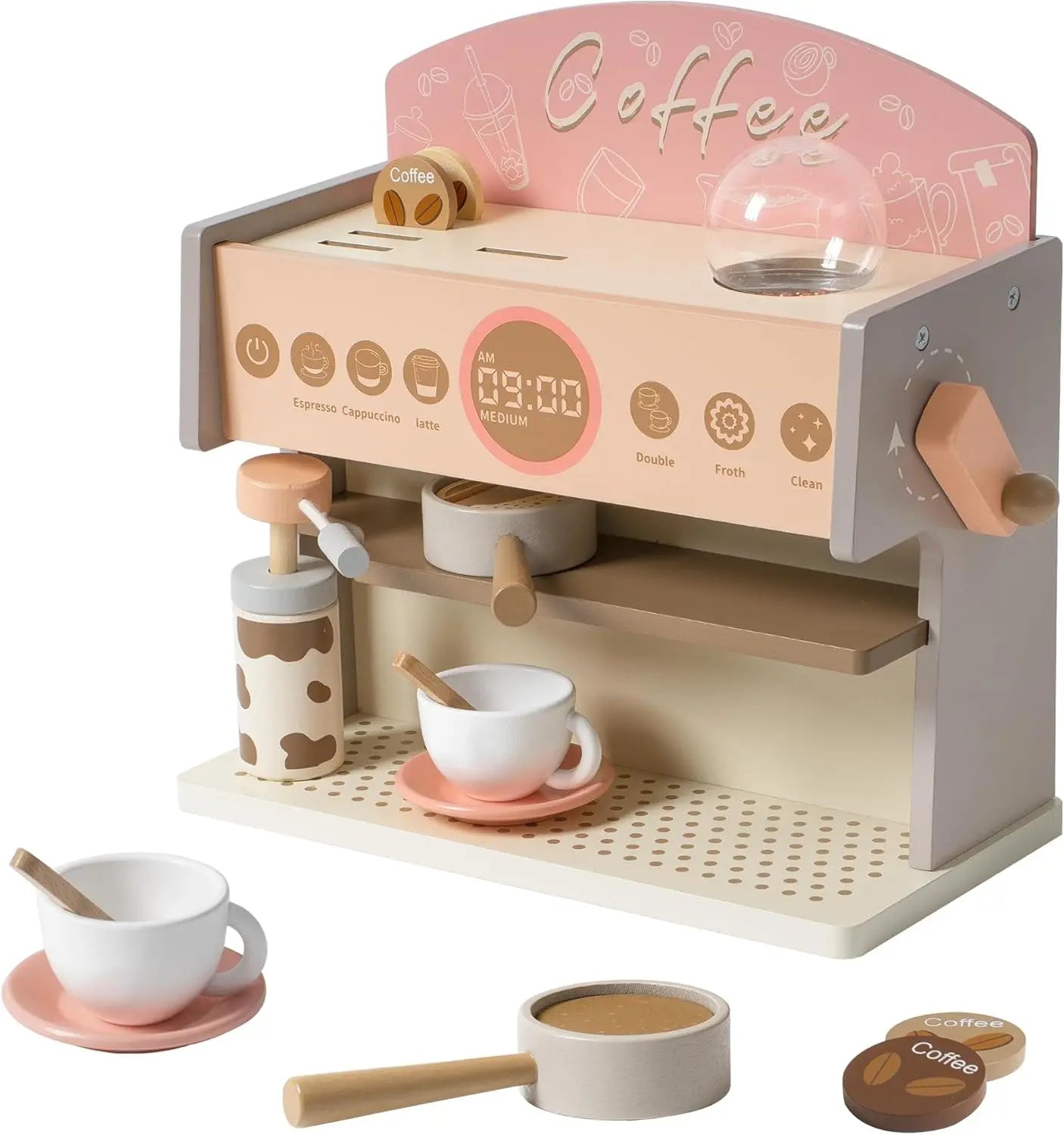 Robotime Robud Kids Coffee Maker Wooden Toy